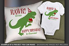 RAWR Means Happy Birthday In Dinosaur SVG File - 1092 Product Image 2
