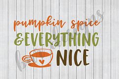 Pumpkin Spice SVG, Fall SVG, Coffee SVG, SVG Files, DXF File Product Image 1