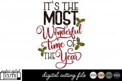 Christmas SVG - It&#039;s The Most Wonderful Time Of The Year SVG Product Image 1