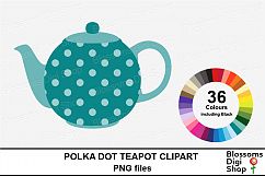 Polka Dot Teapot Clipart Product Image 1