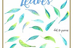 Blue plants. Watercolor set Product Image 3