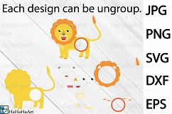 Circle Safari Animals - Clip art / Cutting Files 94c Product Image 3