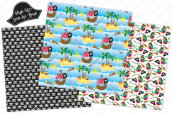 Pirate digital papers, Pirate ship, Pirate patterns, Pirates Product Image 3