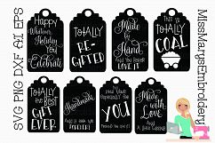 Snarky Christmas Gift Tags SVG Cutting File PNG DXF EPS AI Product Image 1