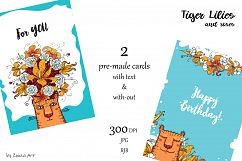 Tiger Lilies &amp; Roses - clip-art Product Image 14