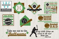 Baseball Cutting Files KWD022C Product Image 1