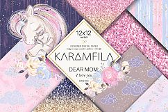 Mother and Baby Unicorns Glitters Product Image 1