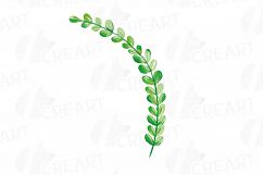 Wild leaves and flowers watercolor clip art pack Product Image 18