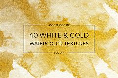 Watercolor Textures White and Gold Product Image 1