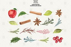 Watercolor Apple Cinnamon design Product Image 2