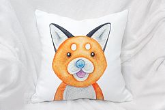 White pillow mockup cushion template autumn winter mock up Product Image 8