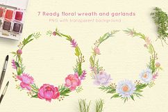 Floral Design Pack (watercolor &amp; pastel) Product Image 9