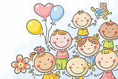 Happy Cartoon Kids Bundle, children doodle, kids doodle Product Image 15