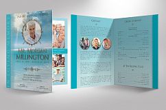 Oceanic Funeral Program Large Template - 8 Pages Product Image 7