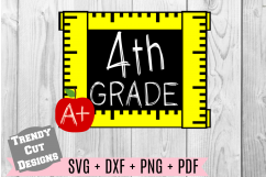 Fourth Grade Ruler Frame, Back to School Product Image 1