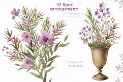 Purple dreams. Watercolor cliparts Product Image 17