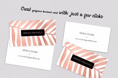 Rose Gold Foil Marble Business Card Product Image 3