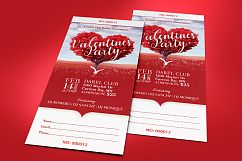 Tree Heart Valentines Party Ticket Template Product Image 6