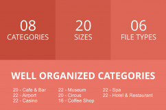 166 Places Line Multicolor B/G Icons Product Image 3