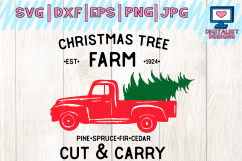 christmas truck svg, farm fresh christmas trees, decor Product Image 1