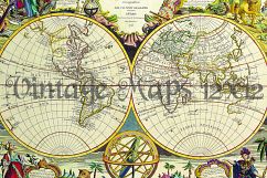 Vintage Maps Digital Paper 12x12 inch Product Image 3