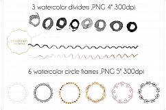 Blush Pink Watercolor Flowers Clip Art Product Image 5