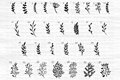 Leaf svg file, Leaves svg file, Branches svg file, Wedding invitation clipart, Hand drawn leaves, Ornament svg file, Foliage cut file, Plant Product Image 2