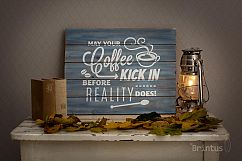 Woodsign mockup - romantic autumn interior Product Image 5