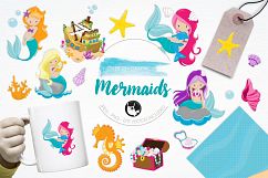 Mermaids graphics and illustrations Product Image 1