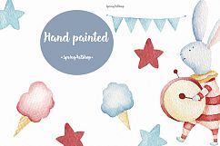 Circus animals watercolor clipart Product Image 4