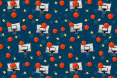 The seamless pattern on the basketball theme. Product Image 5