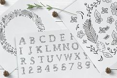 Monogram Floral Alphabet Letters &amp; Numbers Product Image 1