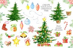 Christmas watercolor elements and decorations Product Image 2