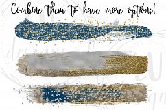Gold, Silver, and Navy Blue Brush Strokes Product Image 4