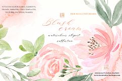 Blush cream. Floral watercolor clip art. Product Image 3