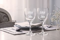Wine glasses, mockup stock photo Product Image 1