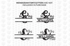 SVG Monogram Split Bundles - 12 Mr And Mrs Love SVG EPS DXF Product Image 5