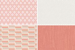 Modern Coral &amp; Gray Digital Papers Product Image 2