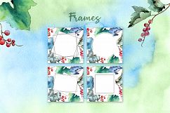 Leaves currant PNG watercolor set Product Image 8