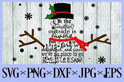 Let it snow snowman chirstmas winter SVG, PNG, DXF, EPS JPG Product Image 2