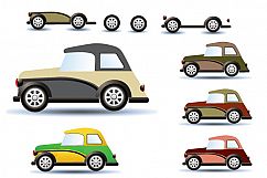 Retro cars and trains vector clipart Product Image 4