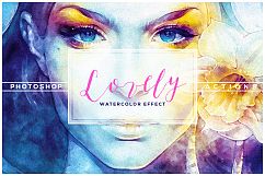 Lovely Watercolor Effect | Photoshop Actions Product Image 2