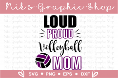 Volleyball Mom Svg, Volleyball Svg, Loud and Proud Svg Product Image 2