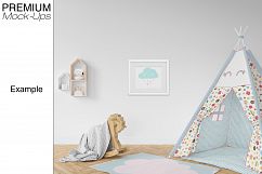 Kids Teepee, Pouf, Wall &amp; Frames Set Product Image 12