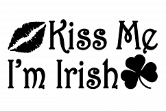 Kiss Me I&#039;m Irish SVG Cut File - St. Patrick&#039;s Day SVG - DXF Product Image 3