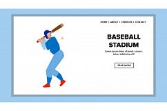 Baseball Stadium For Playing Sportive Game Vector Product Image 1