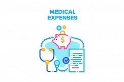 Medical Expenses Vector Concept Color Illustration Product Image 1