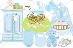 Baby Shower Baby Boy Patterns by Whimseez Product Image 1