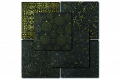 Gold Chalkboard Christmas Digital Paper - Snowflakes / Snow Product Image 3