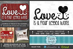 Love Is A Four Legged Word SVG File - Dog Mom Svg File - 810 Product Image 1